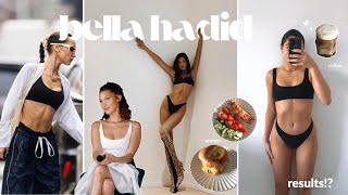 TRYING BELLA HADID'S MODEL DIET & WORK OUT ROUTINE | VICTORIA'S SECRET MODEL ROUTINE 🎧