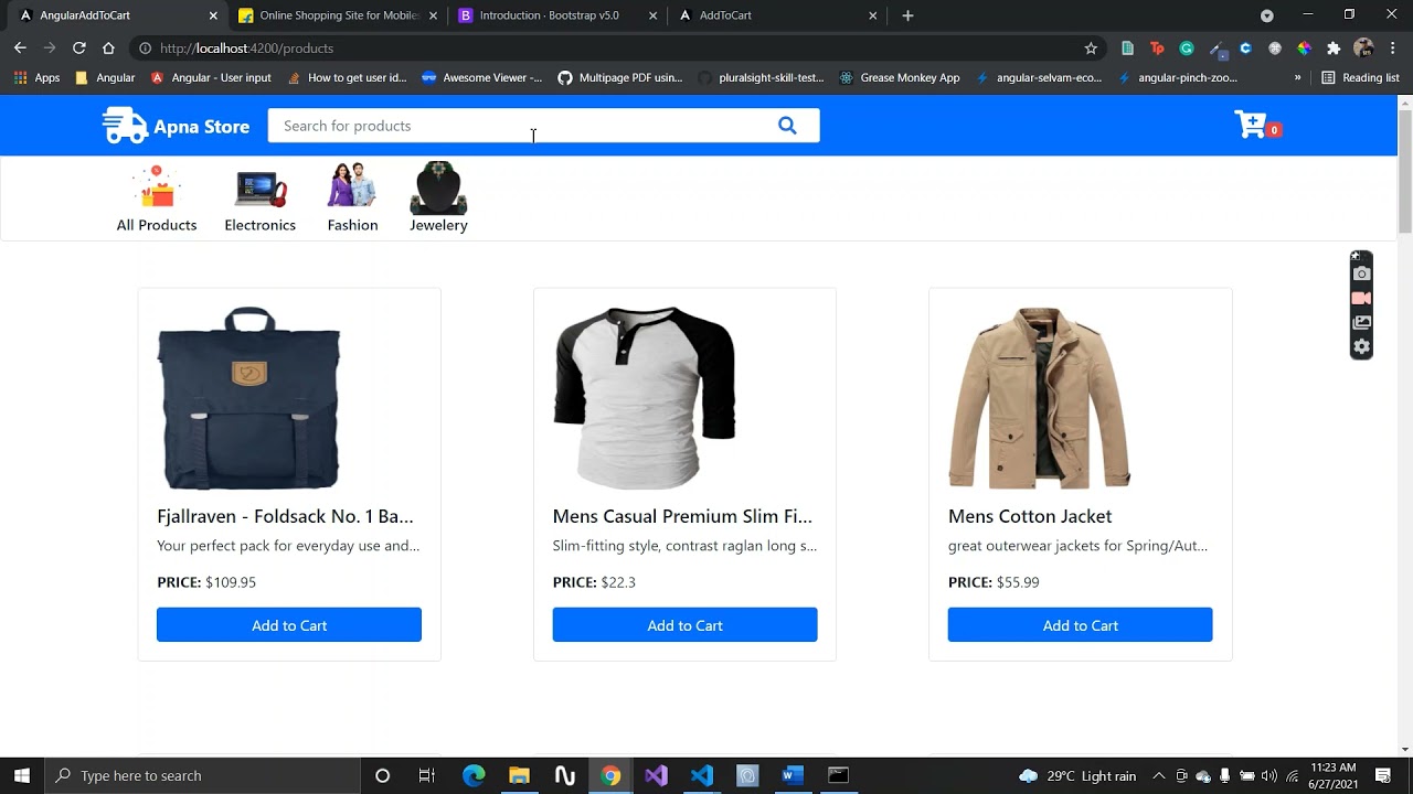 Add to Cart in Angular | Angular 12 Tutorial | Flipkart UI | Shopping Cart in Angular | E-commerce
