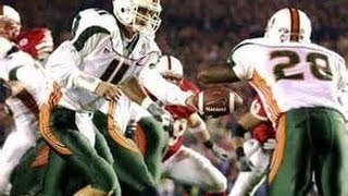 2002 Rose Bowl  #4 Nebraska (11-1) vs #1 Miami (11-0)