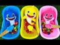 Satisfying ASMR L Magic Bathtubs With Rainbow Kinetic Sand M M S Skittles Candy Mixing Cutting