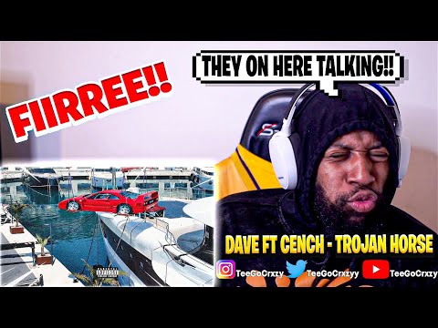 UK WHAT UP🇬🇧!!! I'M HERE FOR THIS COLLAB!! Central Cee x Dave - Trojan Horse (Lyrics) (REACTION)