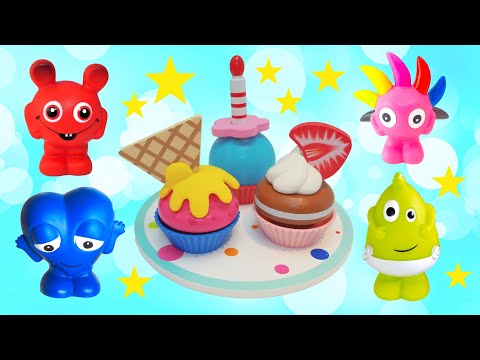 Babblarna gör roliga leksaks muffins - Lek med oss