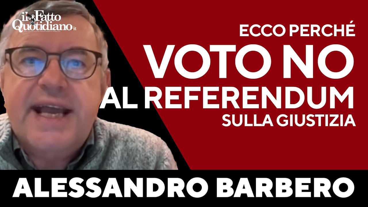 Barbero: "Ecco perché voterò no al referendum. Con la riforma magistrati al servizio della politica"