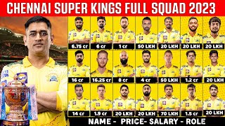 Chennai Super Kings Full Squad 2023 | CSK Team After Auction | MS Dhoni, Ben Stokes, Jadeja, Ruturaj