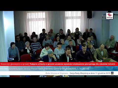 XVII sesja Rady Miejskiej w Strykowie z dnia 11 grudnia 2019 r.