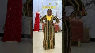 🆕 Stunning Long Ankara Gown Dress Embroidery with gold ornaments #africanfashion #ankaragown #africa