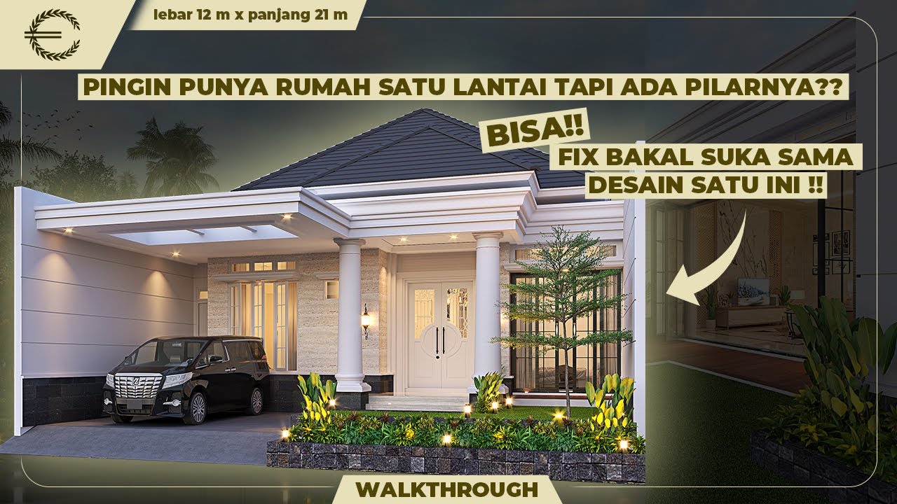 Video 3D Mrs. Windi Classic House 1 Floor Design - Cilegon, Banten