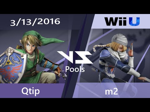 Super SmashNest 5 Pools L-R2 - Qtip (Link) Vs. m2 (Sheik)