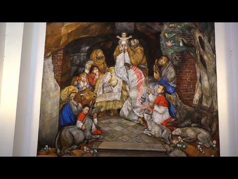 Die allererste Krippenfeier - Das Weihnachtsbild von Sieger Köder in Ellwangen