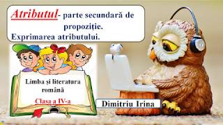 Atributul. Exprimarea atributului
