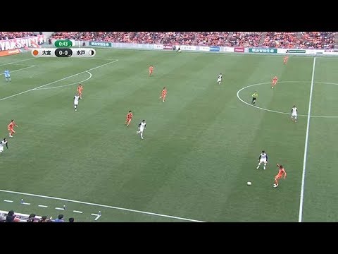 3/23・水戸戦　1分 右サイドを崩し #19奥井 のクロスに #22フアンマ が飛び込む