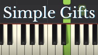 Easy Piano Tutorial: Simple Gifts, Shaker Hymn with free sheet music