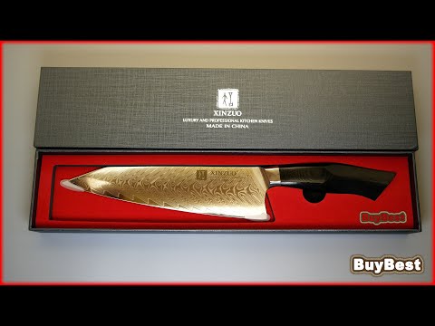 ЛУЧШИЕ КУХОННЫЕ НОЖИ с Алиэкспресс | Кухонный нож XINZUO Pro VG10 из дамасской стали | ОБЗОР