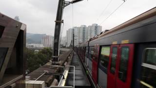 港鐵馬鞍山綫8卡列車首日啟用駛入車公廟站2號月台