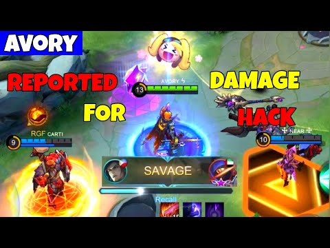 I GOT REPORTED FOR DAMAGE HACK?!?! SAVAGE!! Top Global Leomord - Avory | MLBB
