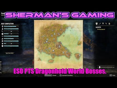ESO PTS Dragonhold World Bosses.