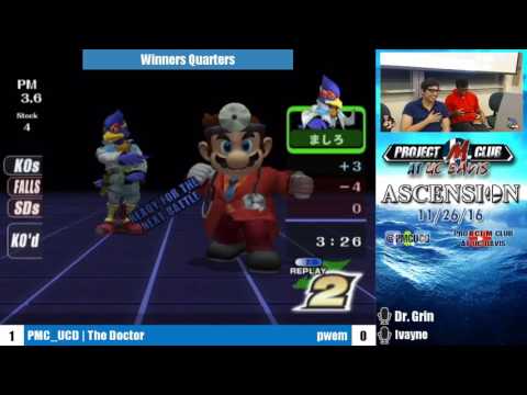 “Ascension 11/26/16” - The Doctor (Mario) v. pwem (Falco) - Winners Quarters