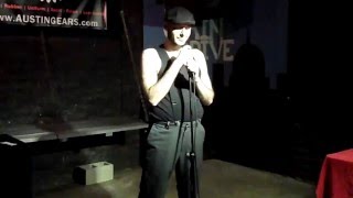 Joe Stacey singing at fundraiser at Chain Drive, Austin, TX 2/23/13