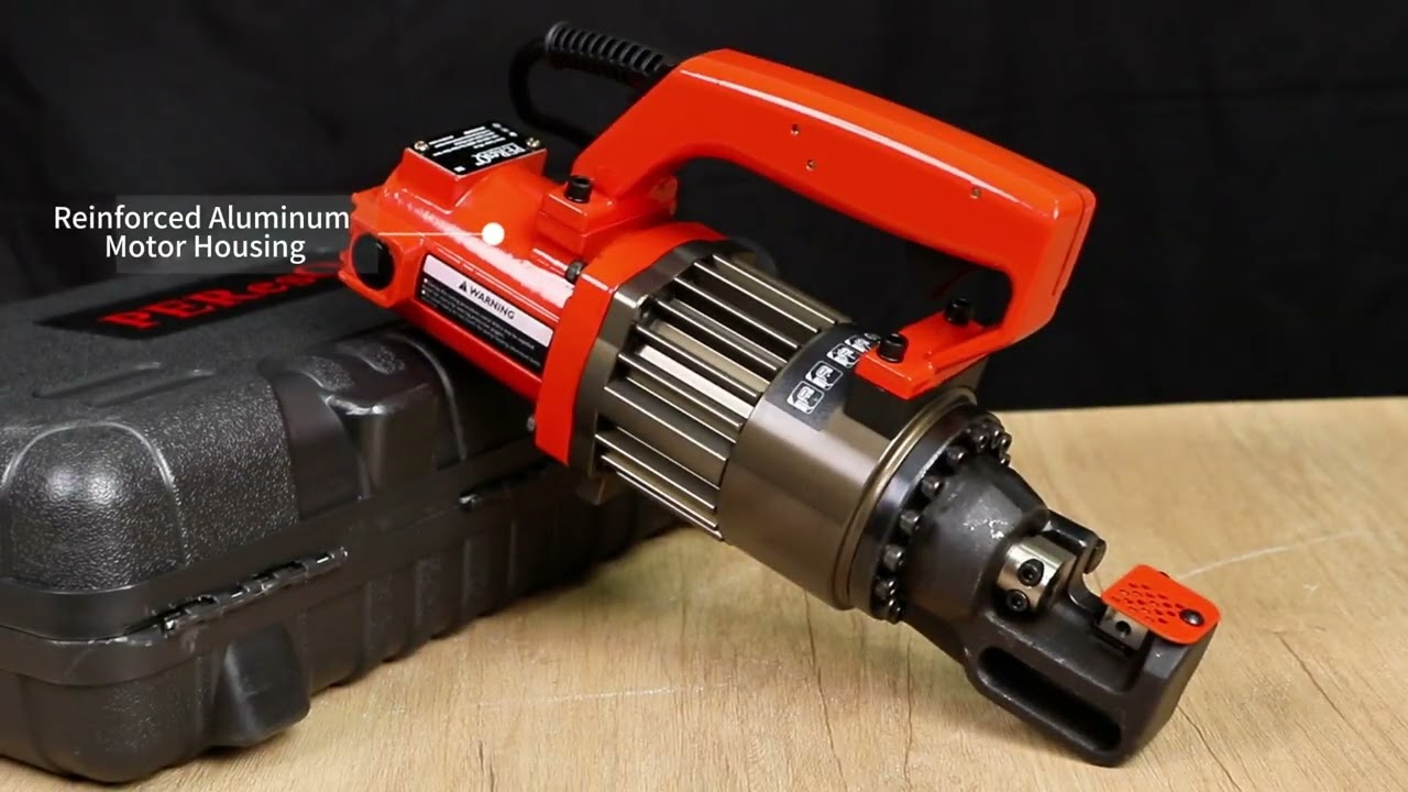 PC-22 electro-hydraulic rebar cutter cutting rebar video