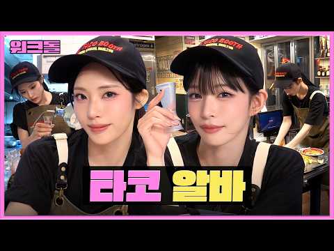 타코 팔랬더니 파티를 열어버림 ㅣ 신용산 타코집 알바 ㅣ 워크돌 ㅣ 프로미스나인 지원, 채영