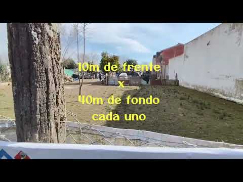 EN VENTA: Dos terrenos de 400m2 cada uno, en Capitán Sarmiento, Bs. As. Argentina.