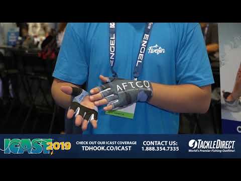 Aftco Solago Sun Gloves - Blue Camo - S - TackleDirect        