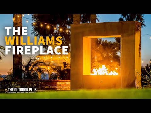The Outdoor Plus Williams Black Powder Coat Outdoor Fireplace