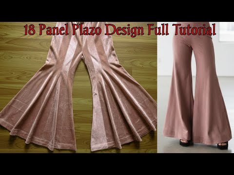 18 Panel Plazo with Side Zip/Planel Plazo Cutting And Stitching/Dress from Saree
