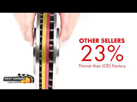 FastSource Autoparts Side by Side Brake Rotor comparison