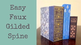 Easy Faux Gilded Book Spine