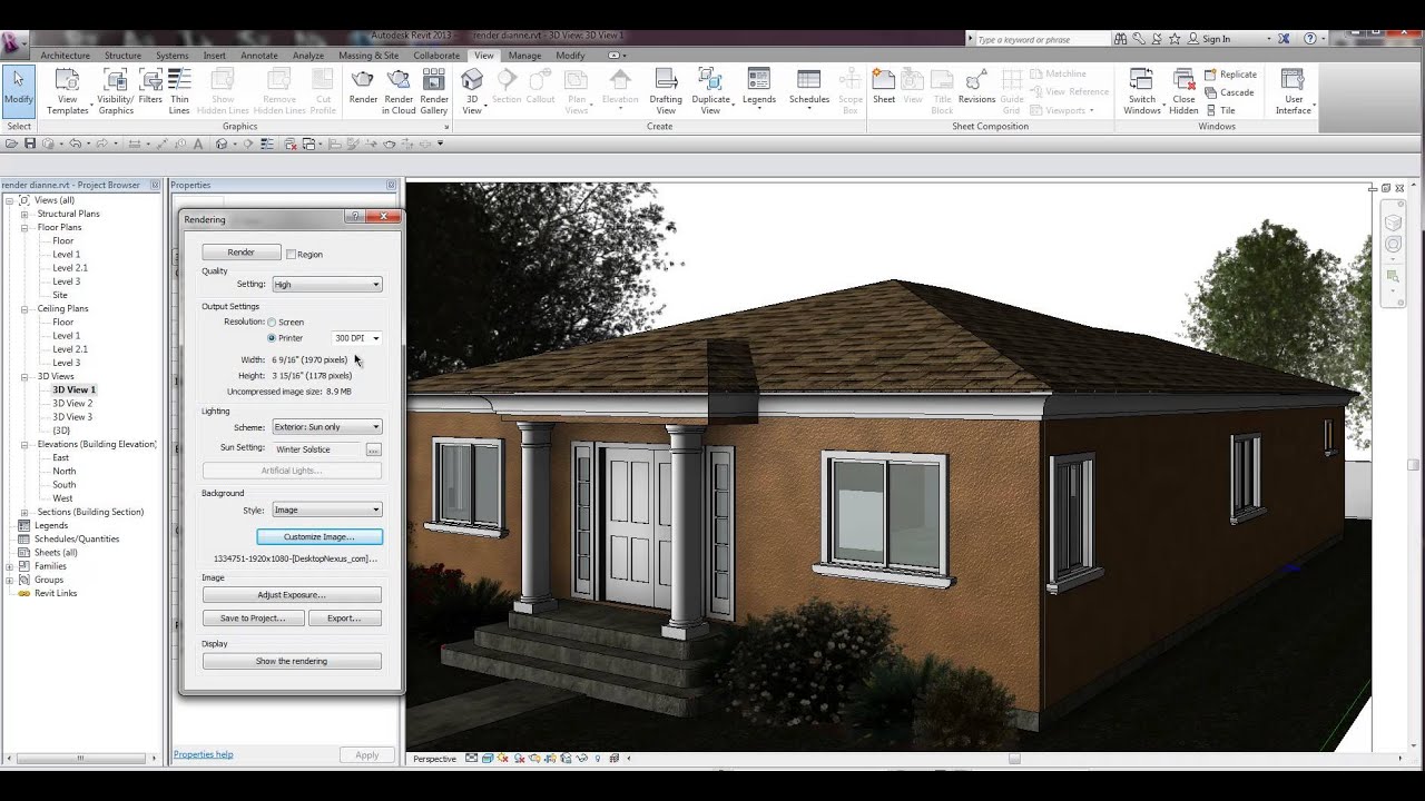 Revit 2014 Rendering Tips