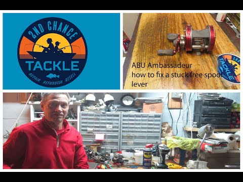 How to service a stuck free spool release lever on an Abu Ambassadeur fishing reel