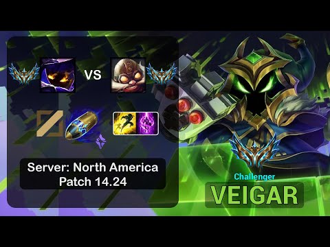 Veigar Mid vs Corki - NA Challenger - Patch 14.24