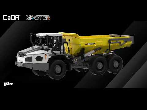 Cada C61054 3067Pcs 1/17 City Technical Dump Truck Building Blocks DIY Heavy Engineering RC Car Toys