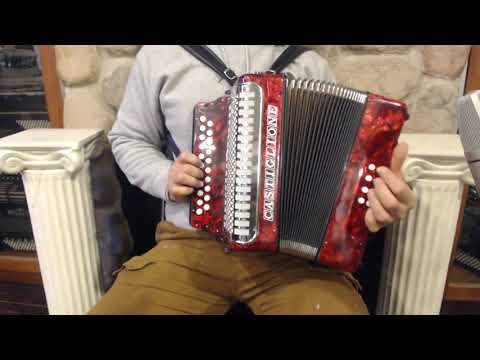 CAST406CR - Red Castiglione Diatonic Button Accordion CF 21 8 $499