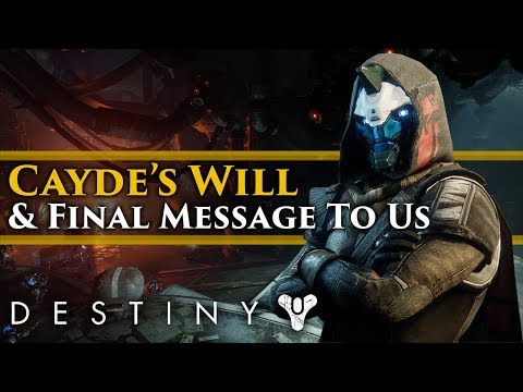 Destiny 2 Forsaken Lore - Cayde's last Will and the last message he left for us!