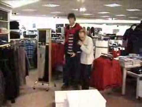 Living Mannequin Marks & Spencer Mannequin Croydon, London mannequin-man performming as a Living Mannequin: Mannequin man being lifted in to place on the plinth for the centre display in the Marks and Spencer place Department Store in Croydon for Marks & Spencer on 13/03/2003