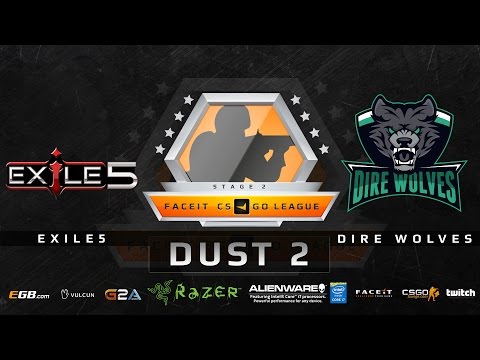 Exile5 vs Dire Wolves - Dust 2 (FACEIT League 2015 Stage 2 OCE)