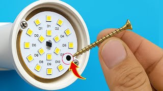 Just One Screw Revive a Broken LED Bulb! The Truth Will Shock You!