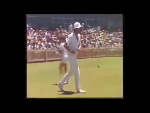 DEREK UNDERWOOD is LBSW to GEOFF DYMOCK 1st Test Perth 1979 80