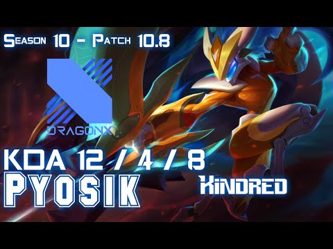 DRX Pyosik KINDRED vs LEE SIN Jungle - Patch 10.8 KR Ranked