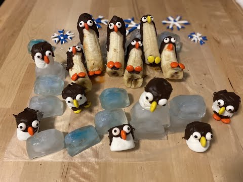 DIY BANANA PENGUINS / MARSHMALLOW PENGUINS | Artsy Mommy