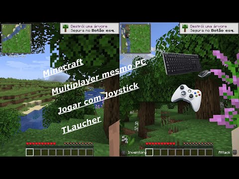 Minecraft Multiplayer Split screen | Tela dividida no PC JAVA com Joystick
