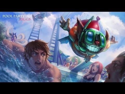 Pool Party Ziggs Skin Spotlight