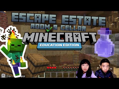 How to Code *ESCAPE ESTATE: RED PATHWAY ROOM 9  CELLAR* in MINECRAFT: Education Hour of Code