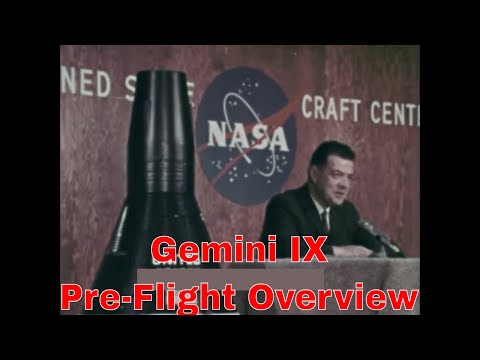 NASA GEMINI IX MISSION PRE-FLIGHT OVERVIEW   ED WHITE  GENE CERNAN  AGENA TARGET VEHICLE 1966  12994
