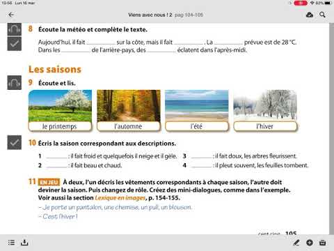 Lexique: les saisons