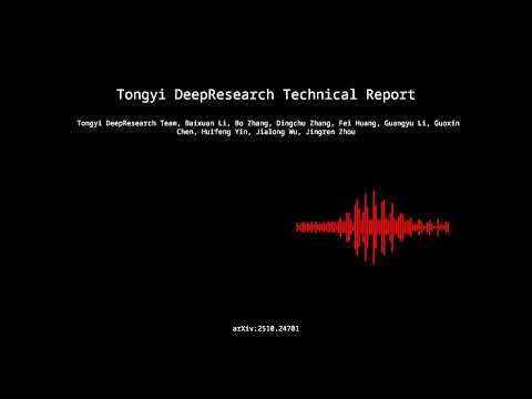 2510.24701 - Tongyi DeepResearch Technical Report