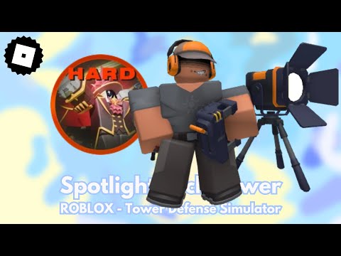 How to get the SPOTLIGHT TECH TOWER & BEAT HARD MODE OF EVENT in Tower Defense Simulator - ROBLOX