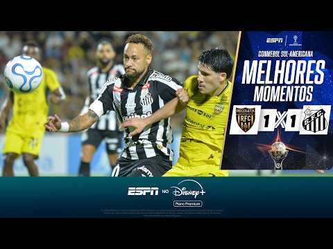 Gols e lances de Deportivo Recoleta x Santos